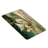  Huis Winterscène Magneet (Rechterzijde)