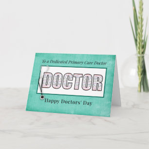 Huisartsendag Toegewijde Typografie Kaart
