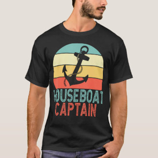 Huisbootkapitein Grappig Huisboot Boot Varen Ca T-shirt