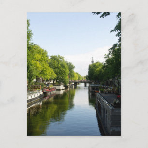Huisboten op de Prinsengracht Amsterdam Briefkaart