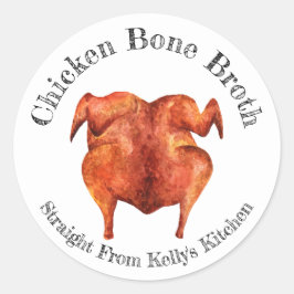 Huisconserveringsbedrijf Kippenbouillon Voedsel Et Ronde Sticker
