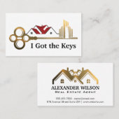 huisdak | skeletsleutel | makelaar visitekaartje (Voorkant / Achterkant)