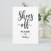 Huisdecoratie Schoenen Uit Alstublieft En Dank Je Bedankkaart (Staand voorkant)