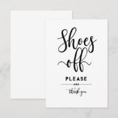 Huisdecoratie Schoenen Uit Alstublieft En Dank Je Bedankkaart (Voorkant / Achterkant)