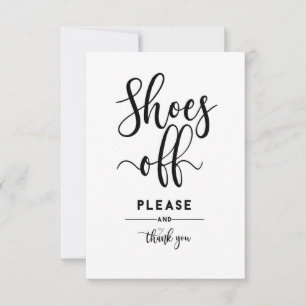 Huisdecoratie Schoenen Uit Alstublieft En Dank Je Bedankkaart
