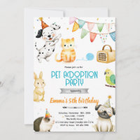 Huisdier Adoptie Feest Uitnodiging