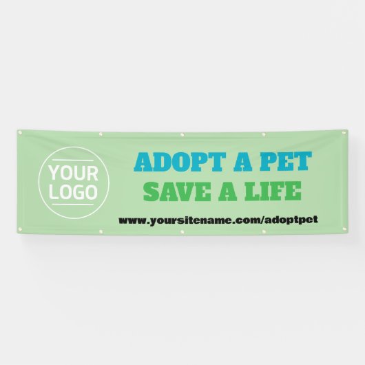 Huisdier Adoptie Foto Aangepaste Banner (Horizontaal)