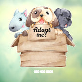Huisdier adoptie raamsticker (Vel 3)