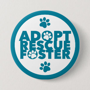 Huisdier Adoptie Redding Pleegzorg Ronde Button 7,6 Cm