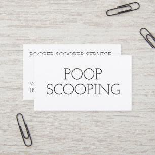 Huisdier afval verwijdering eenvoudig visitekaartje