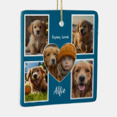 Huisdier condoleance 5 foto collage keramisch ornament (Rechts)