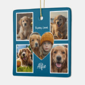 Huisdier condoleance 5 foto collage keramisch ornament (Links)