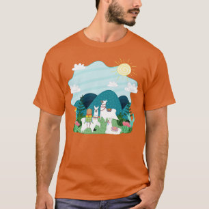 Huisdier Dier Zuid-Amerika Llama T-shirt