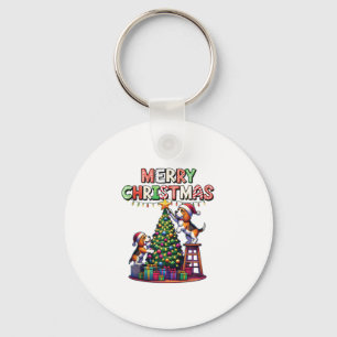 Huisdier Dierenvrienden Xmas Beagle Dogs Decoratin Sleutelhanger