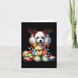 Huisdier Dierenvrienden Xmas Poedel Hond Rendier K Kaart