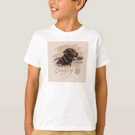 Huisdier Elegante Typografie Naam en Foto T-Shirt