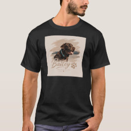 Huisdier Elegante Typografie Naam en Foto T-Shirt