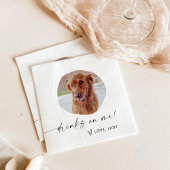 Huisdier foto bruiloft servetten | Moderne huwelij