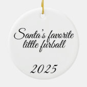 Huisdier Foto Kerstbal Keramisch Ornament (Achterkant)