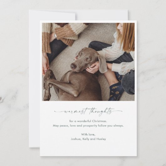 Huisdier foto Kerstmis vakantie Kaart (Achterkant)