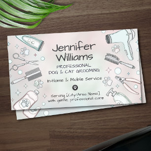 Huisdier Groomer In-Home & Mobiele Hond & Kat Groo Visitekaartje