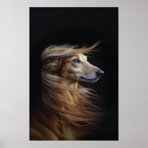 Huisdier Grooming Salon Boutique Afgan Hound Portr Poster