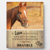 Huisdier-herdenkingsfoto op rustieke houten achter fotoplaat (Voorkant)