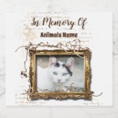 Huisdier herdenkingsgeschenken | Gepersonaliseerd Bier Etiket (Enkel label)