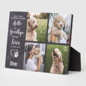 Huisdier-herinnering Aandenken Sympathie Verlies v Fotoplaat (Zijkant)