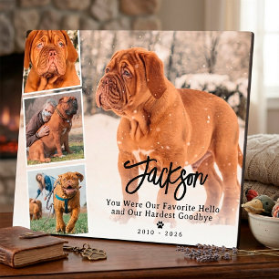 Huisdier Herinneringsfoto Collage Hond of Kat Herd Fotoplaat