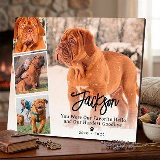 Huisdier Herinneringsfoto Collage Hond of Kat Herd Fotoplaat