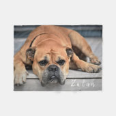 Huisdier hond Chubby Continental Bulldog Fleece Deken (Voorkant (Horizontaal))