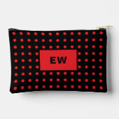 Huisdier Hond foto naam initialen zwart rood Etui (Achterkant)