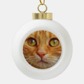 Huisdier hond kat aangepaste foto keramische bal ornament (Voorkant)