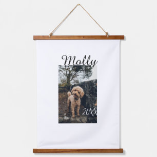 Huisdier hond kat dier verjaardag foto modern jaar hangend wandkleed