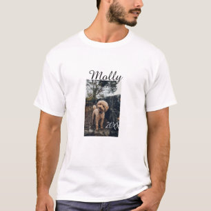 Huisdier hond kat dier verjaardag foto modern jaar t-shirt