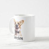 Huisdier Hond Kat Foto Monogram Koffiemok (Voorkant links)