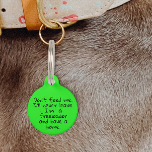 Huisdier Hond Kat Grappig Humor Aangepast ID Verlo Huisdierpenning