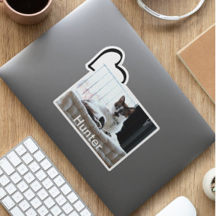 Huisdier Hond Kat Hart Aangepaste Foto Sjabloon Sticker