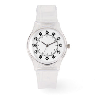 Huisdier hond poten roze girly horloge
