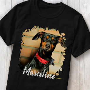 Huisdier Hond Stijlvolle Naam en Aangepaste Foto T-shirt