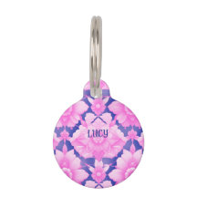 Huisdier ID Tag Levendig roze fancy