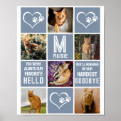 Huisdier Kat Herdenkingsfoto Collage  Poster (Voorkant)