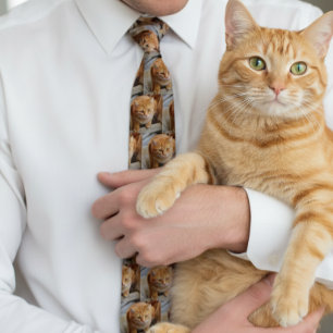 Huisdier Kat Hond Foto Personaliseer Aangepaste Fo Stropdas