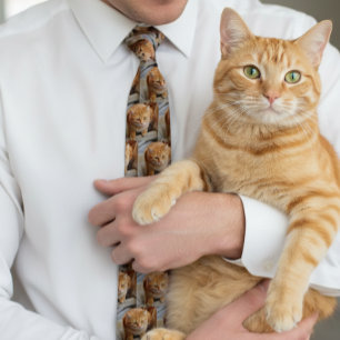 Huisdier Kat Hond Foto Personaliseer Aangepaste Fo Stropdas