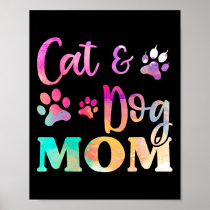 Huisdier Kat Hond Mama Shirt voor Vrouwen Poster