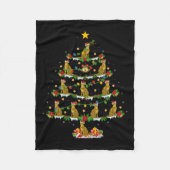 Huisdier Kerstmis Lights Santa Bengal Cat Christma Fleece Deken (Voorkant)