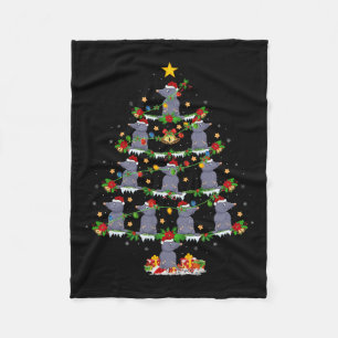 Huisdier Kerstmis Lights Santa Mole Kerstboom Fleece Deken