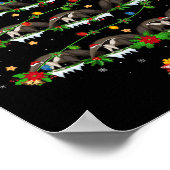 Huisdier Kerstverlichting Santa Anteater Kerstboom Poster (Hoek)
