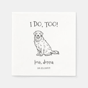 Huisdier naam Golden Retriever Tekening Hond Bruil Servet